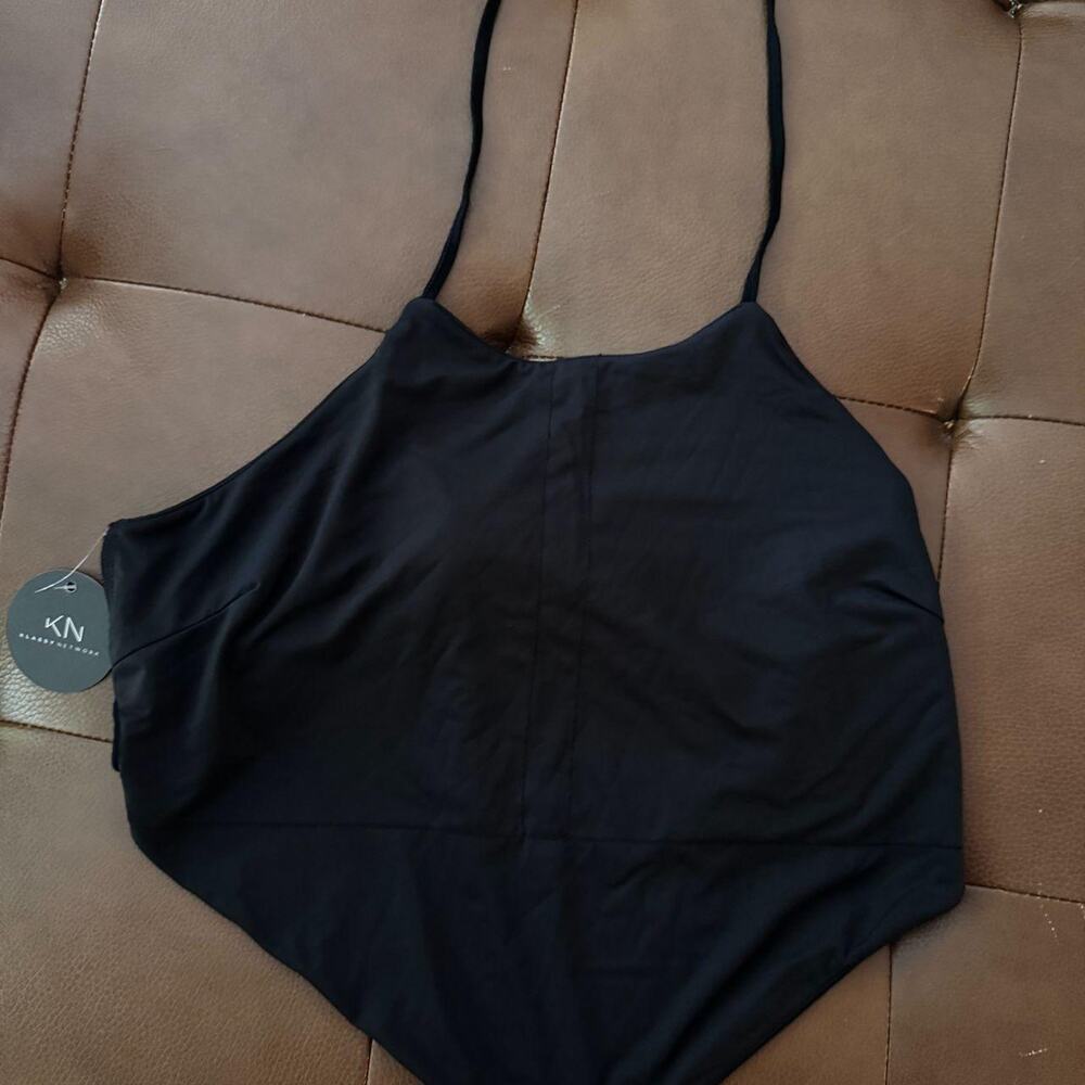 Klassy network black halter style top